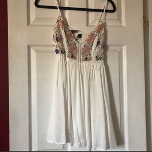Lulus White embroidered dress